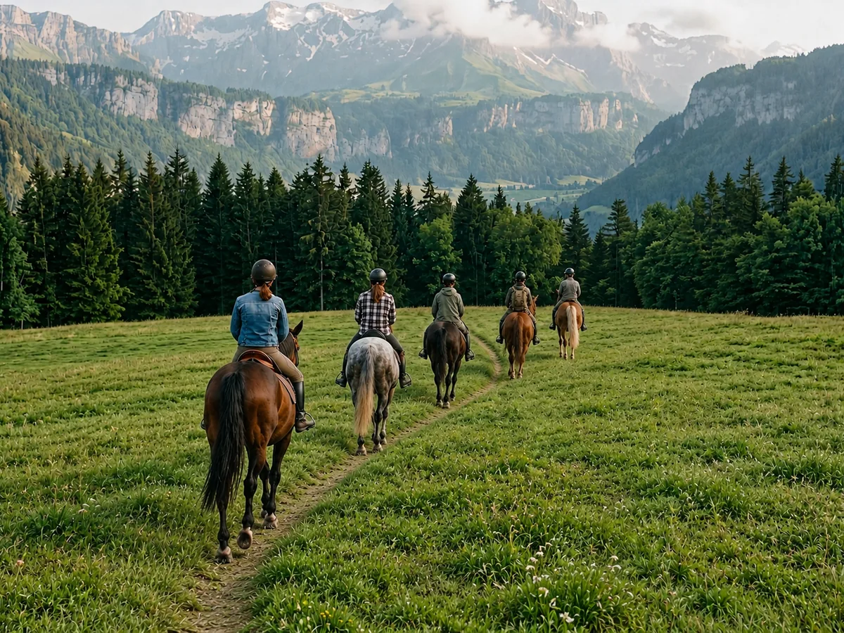 Balade à cheval en Savoie, autour de Aix-les-Bains